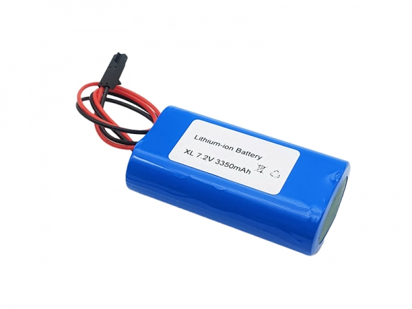 7.2V 3350 mah cylindrical lithium-ion batteries | 18650 lithium batteries | black2pin